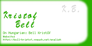 kristof bell business card