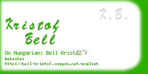 kristof bell business card